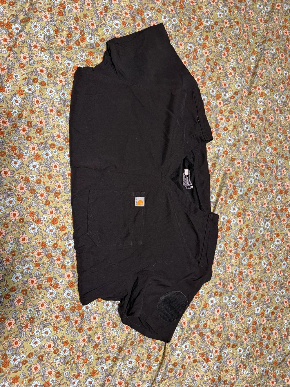 Carhartt Black Short-Sleeve Scrub Pocket Tee